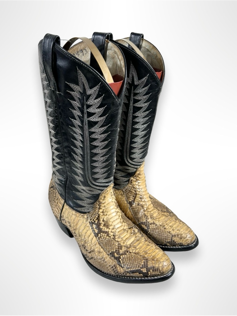 COWTOWN vintage 80s python skin western boots